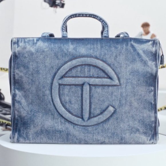 Telfar Large Denim Shopper - Blue - Picture 4 of 7